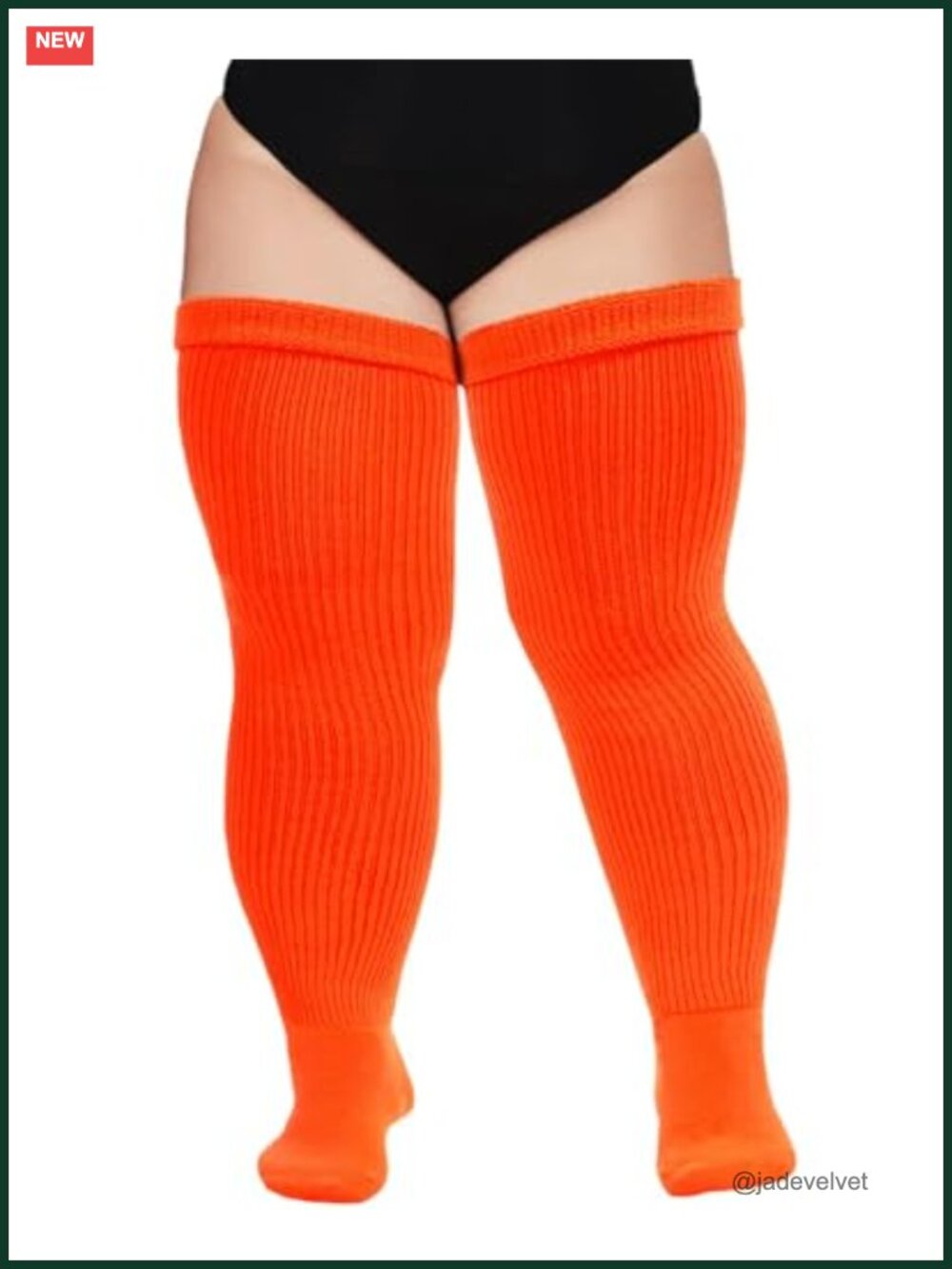 Plus Size Thigh High Socks Over the Knee Leg Warmers Acrylic Extra Long